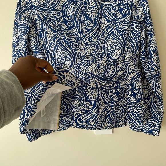 Talbots Paisley Print Vintage Boxy Blazer Sz4 Preppy Artsy Unique - Picture 8 of 11
